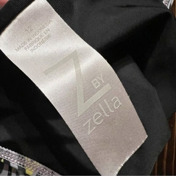 Z by Zella Girls Diamond in the Rough Bikini Top 12 Chevron Swim Suit - Picture 3 of 5